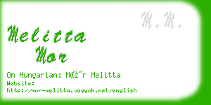 melitta mor business card